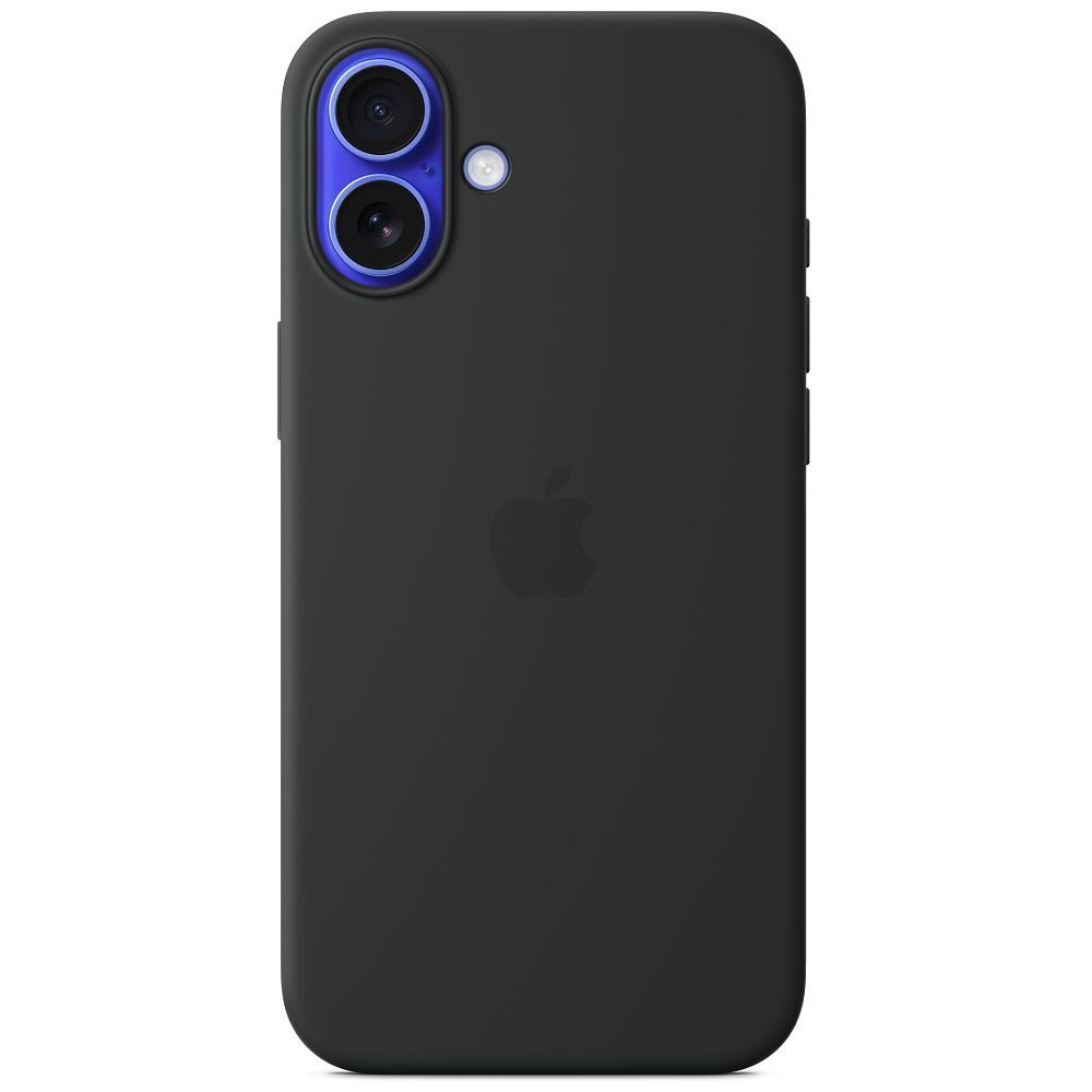 iPhone 16 Plus Silikon Case mit MagSafe Schwarz