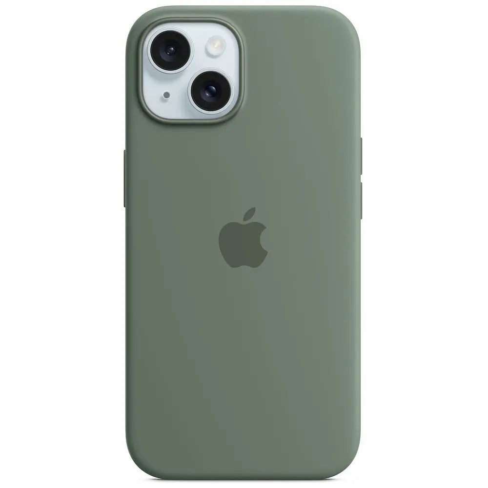 Apple iPhone 15 Plus Silikon Case mit MagSafe Immergrün - Quipment Swiss