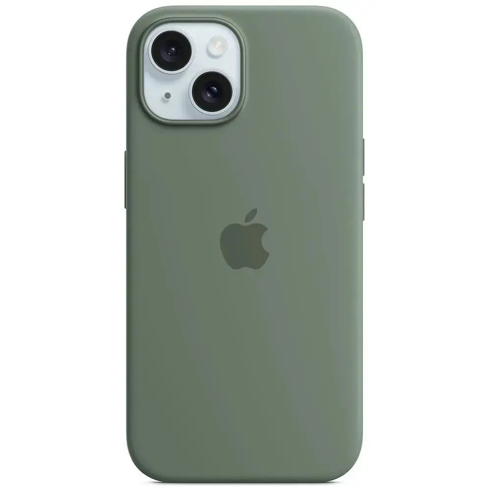 Apple iPhone 15 Plus Silikon Case mit MagSafe Immergrün - Quipment Swiss