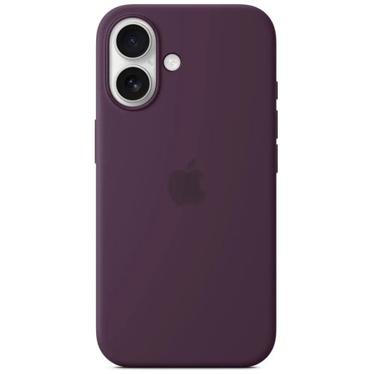 Apple iPhone 16 Silikon Case mit MagSafe Pflaume