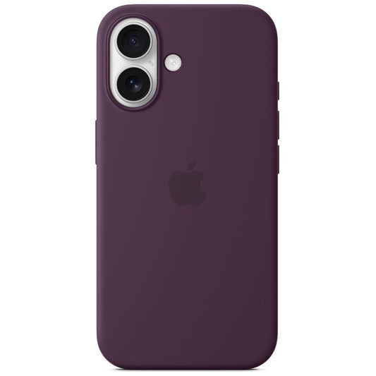 Apple iPhone 16 Silikon Case mit MagSafe Pflaume